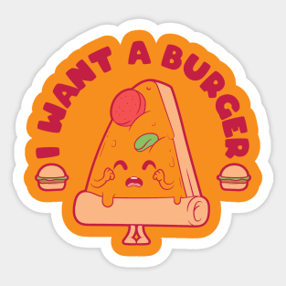 I want a Burger! Sticker